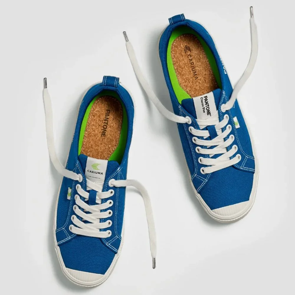 Cariuma Oca Low Pantone Classic Blue Canvas Sneakers NWD